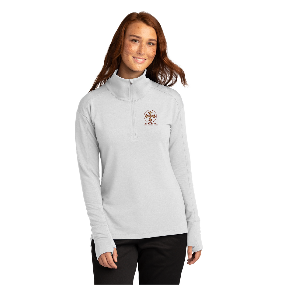 St. Mark Ladies' Embroidered Quarter-Zip Pullover