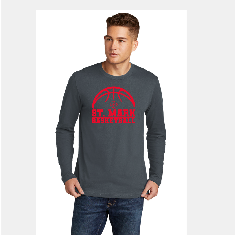 St. Mark Basketball Essential Adult Long Sleeve Tee