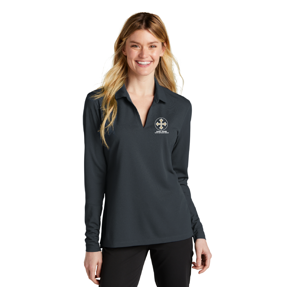St. Mark Nike Ladies Dri-FIT Long Sleeve Polo