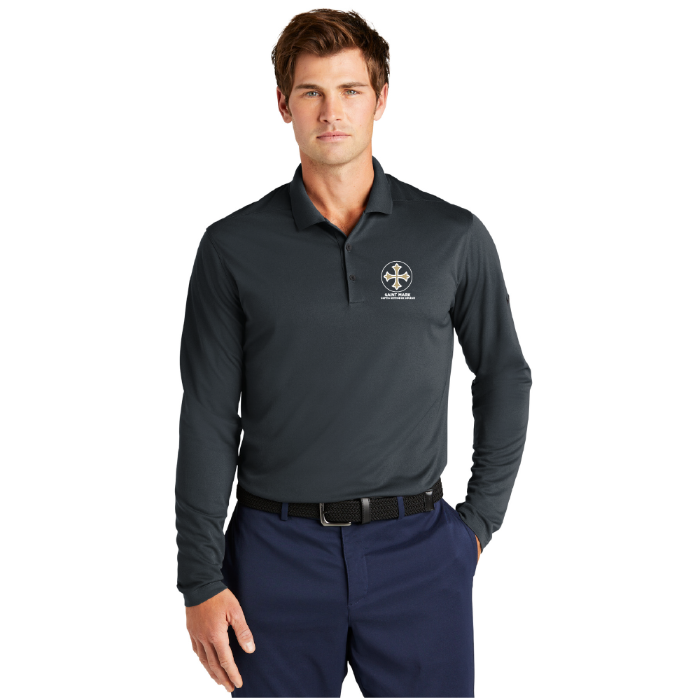 St. Mark Nike Men's Dri-FIT Long Sleeve Polo
