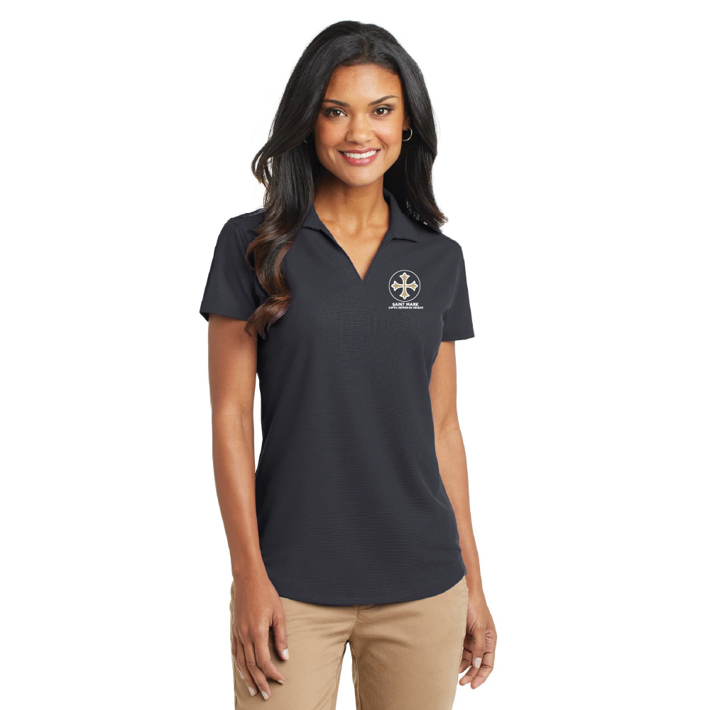 St. Mark Ladies' Embroidered Performance Polo Shirt (without buttons)