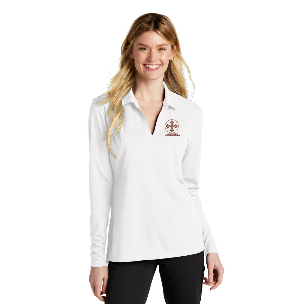 St. Mark Nike Ladies Dri-FIT Long Sleeve Polo