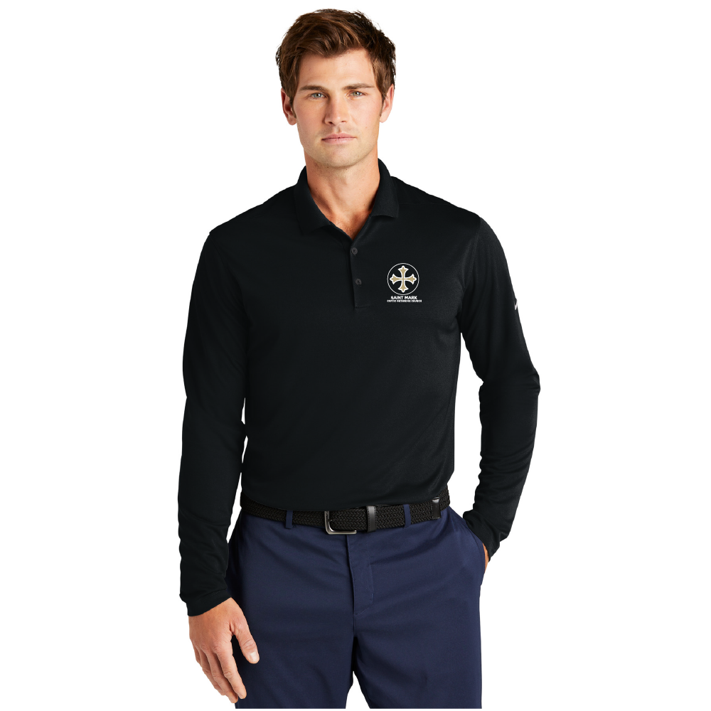 St. Mark Nike Men's Dri-FIT Long Sleeve Polo