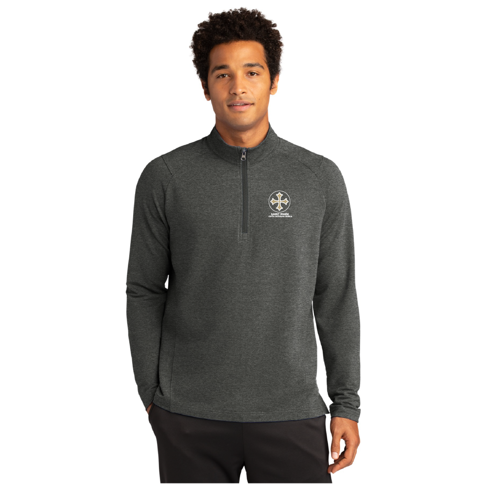 St. Mark Men's Embroidered Quarter-Zip Pullover