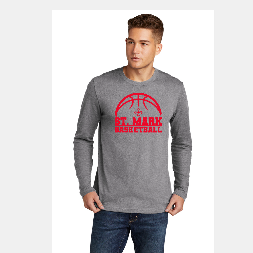 St. Mark Basketball Essential Adult Long Sleeve Tee