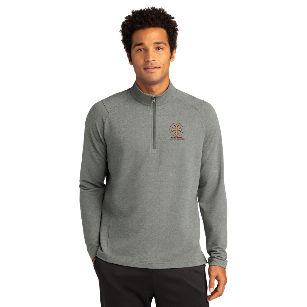 St. Mark Men's Embroidered Quarter-Zip Pullover
