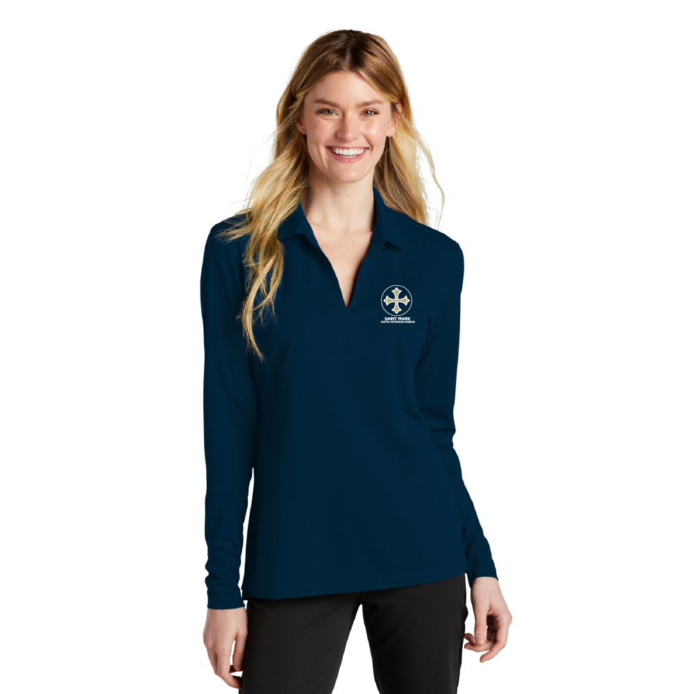 St. Mark Nike Ladies Dri-FIT Long Sleeve Polo