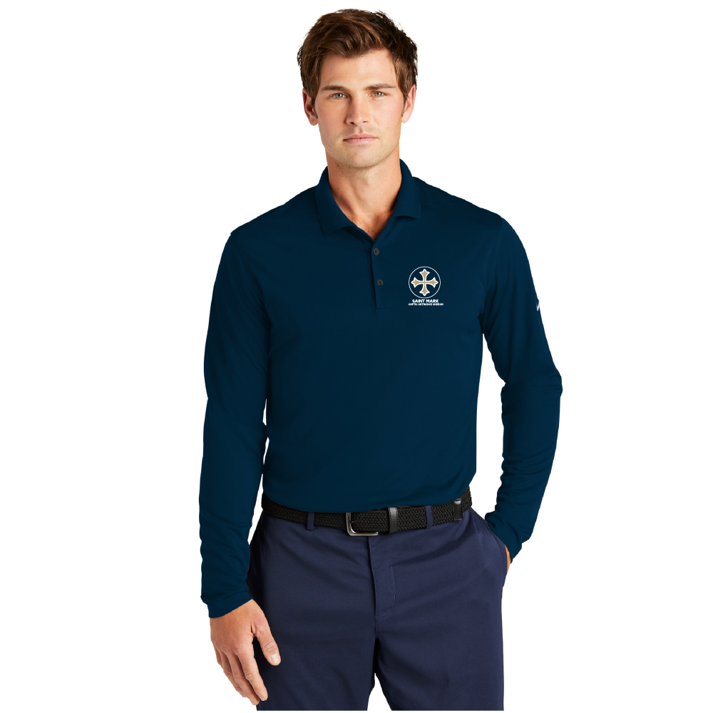 St. Mark Nike Men's Dri-FIT Long Sleeve Polo