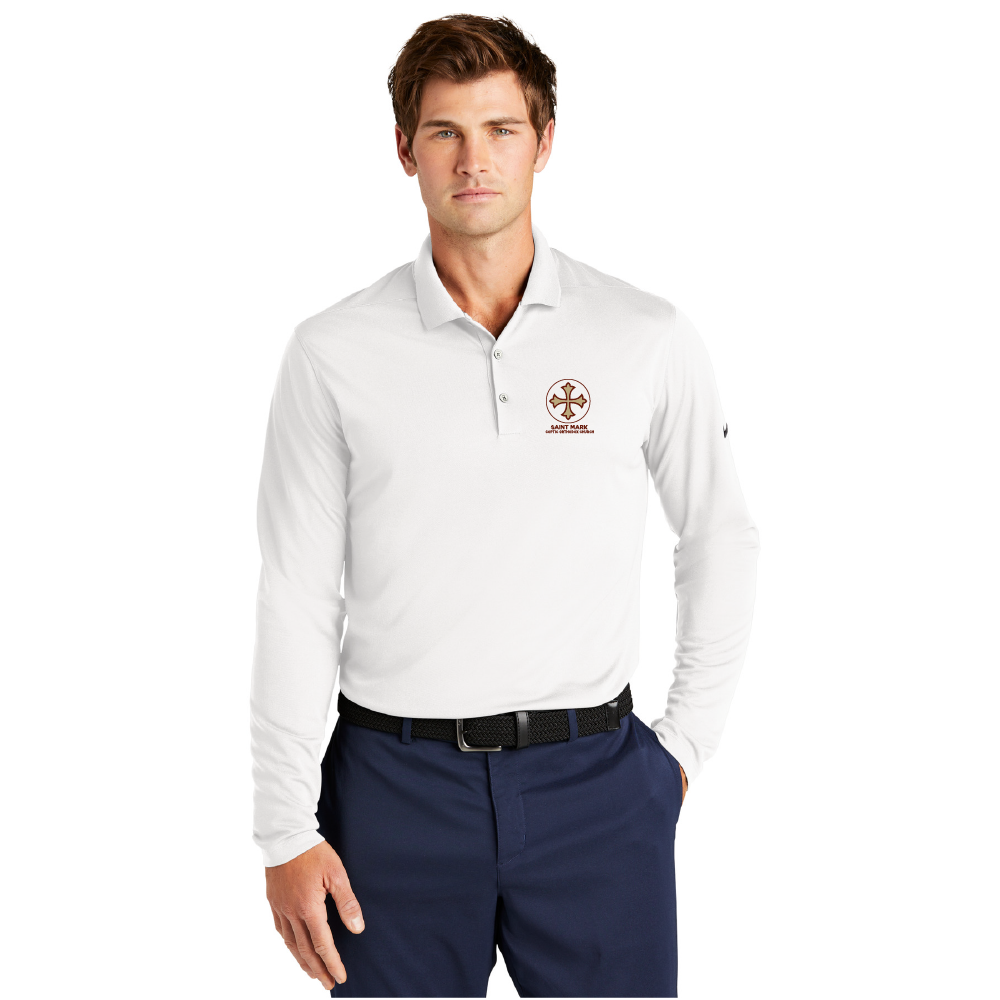 St. Mark Nike Men's Dri-FIT Long Sleeve Polo