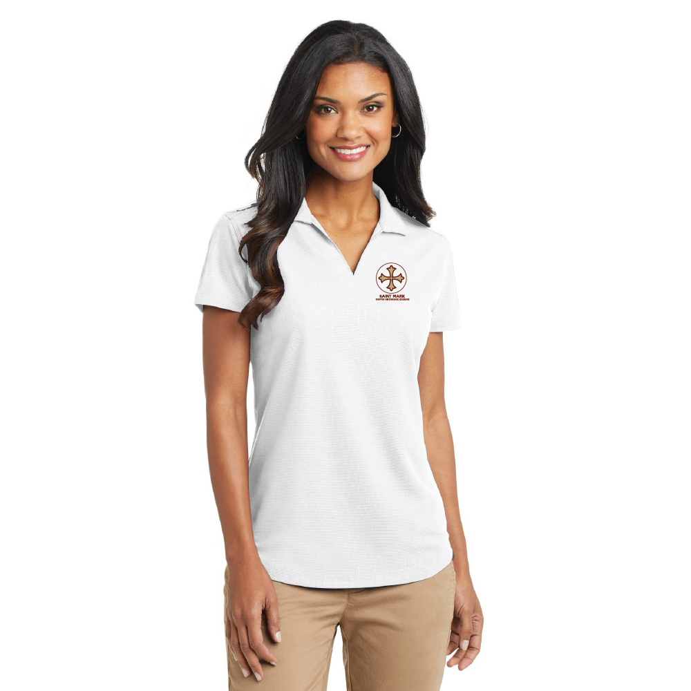 St. Mark Ladies' Embroidered Performance Polo Shirt (without buttons)