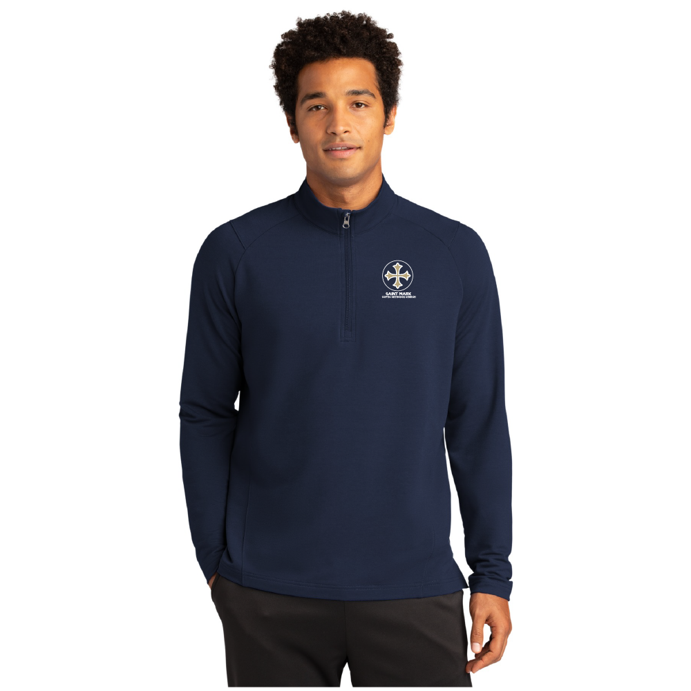St. Mark Men's Embroidered Quarter-Zip Pullover