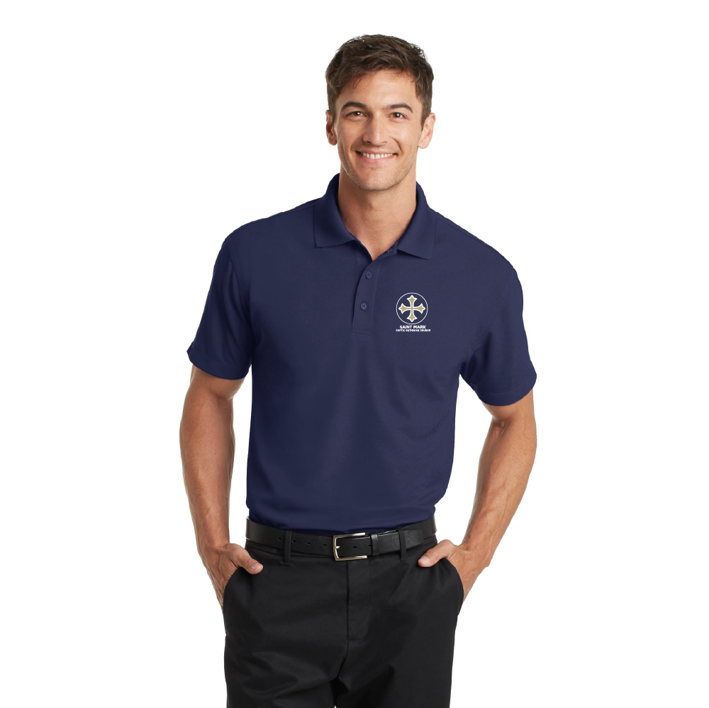 St. Mark Men's Embroidered Performance Polo Shirt