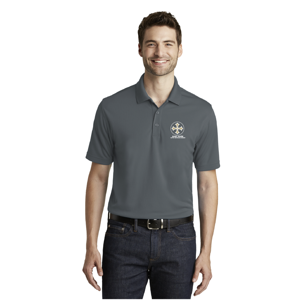 St. Mark Men's Embroidered Performance Polo Shirt