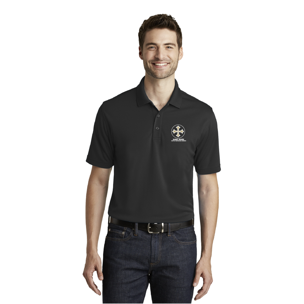 St. Mark Men's Embroidered Performance Polo Shirt