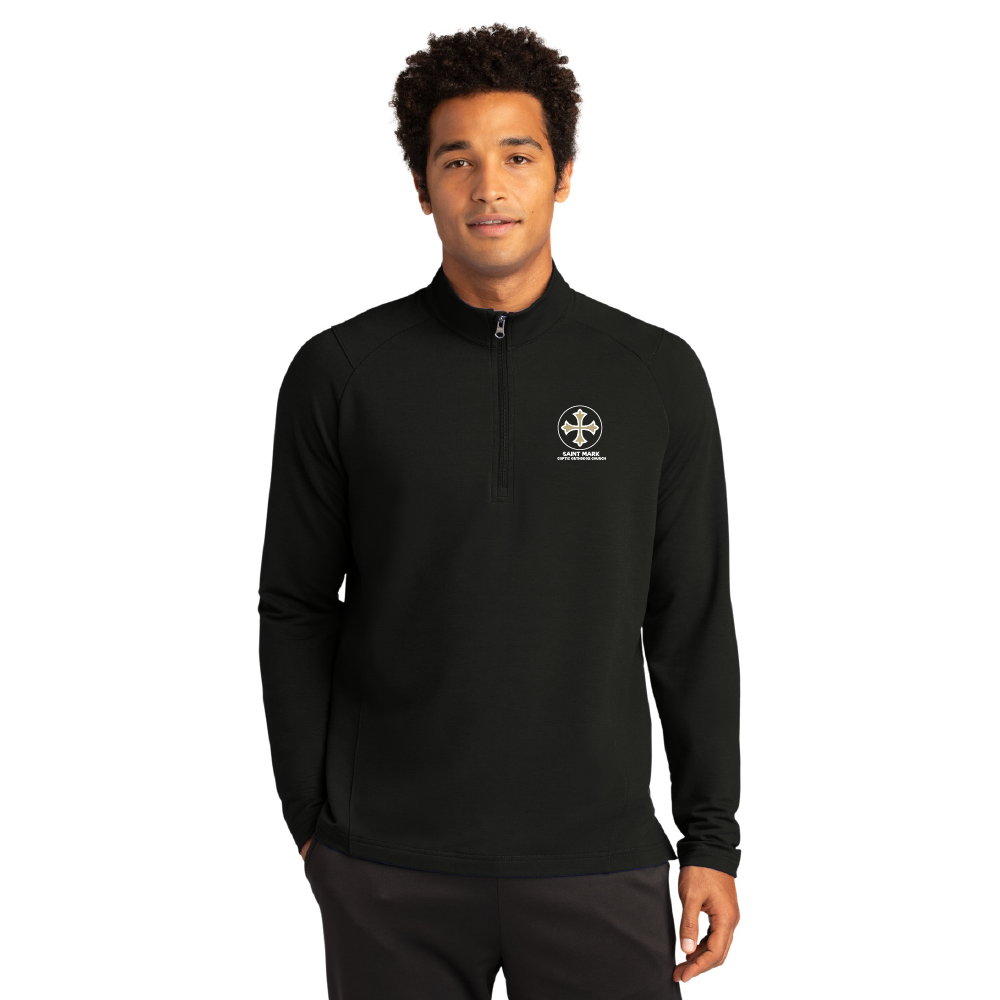 St. Mark Men's Embroidered Quarter-Zip Pullover