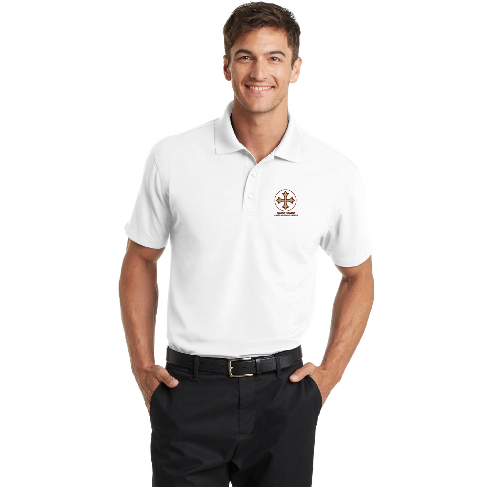 St. Mark Men's Embroidered Performance Polo Shirt