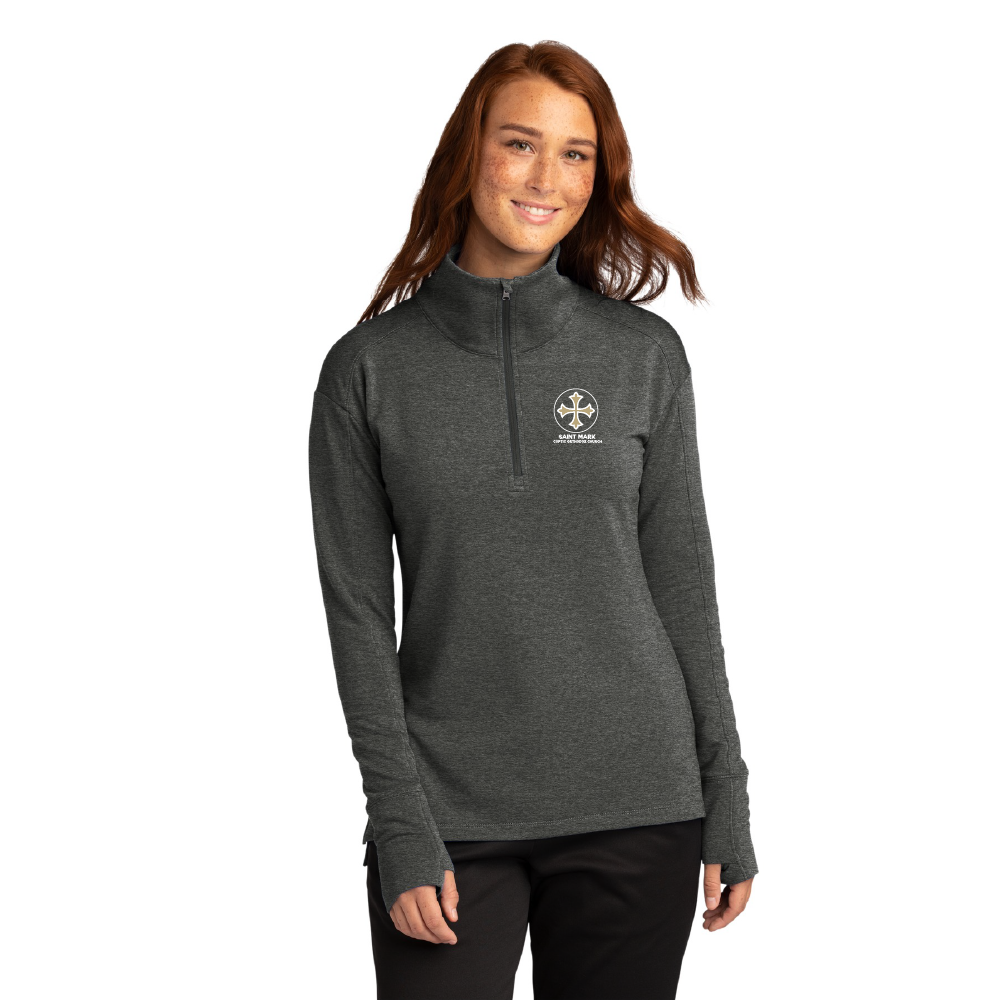 St. Mark Ladies' Embroidered Quarter-Zip Pullover