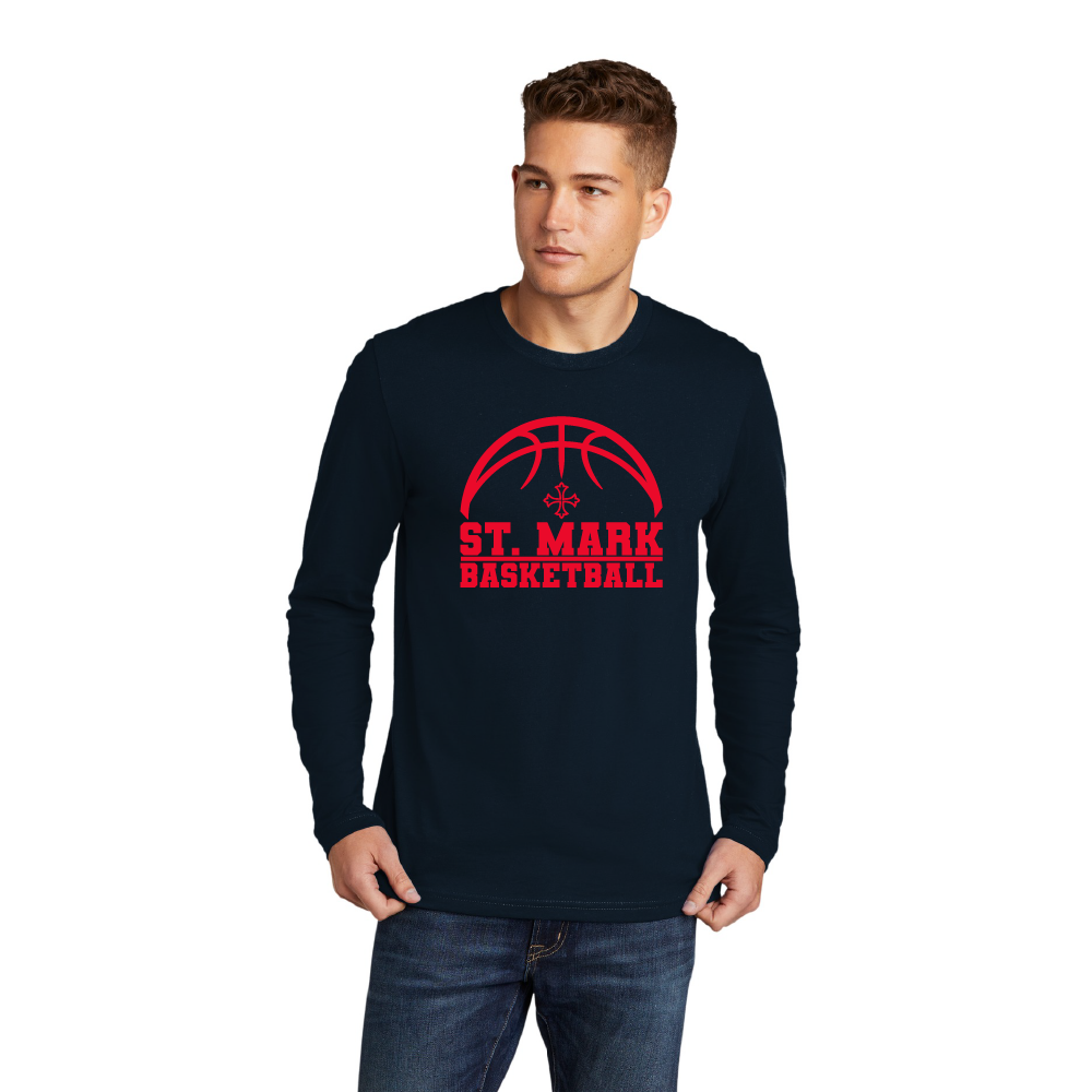 St. Mark Basketball Essential Adult Long Sleeve Tee