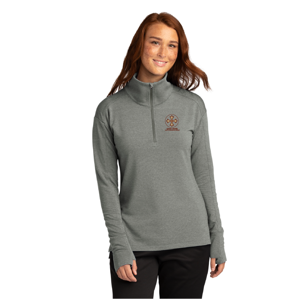 St. Mark Ladies' Embroidered Quarter-Zip Pullover
