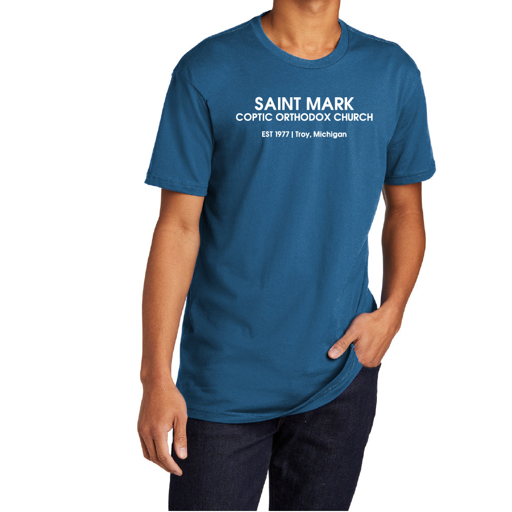 St. Mark EST 1977 Troy, Michigan Essential Adult Short Sleeve Shirt