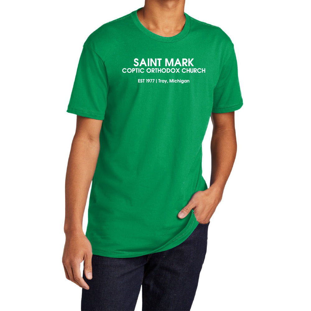 St. Mark EST 1977 Troy, Michigan Essential Adult Short Sleeve Shirt