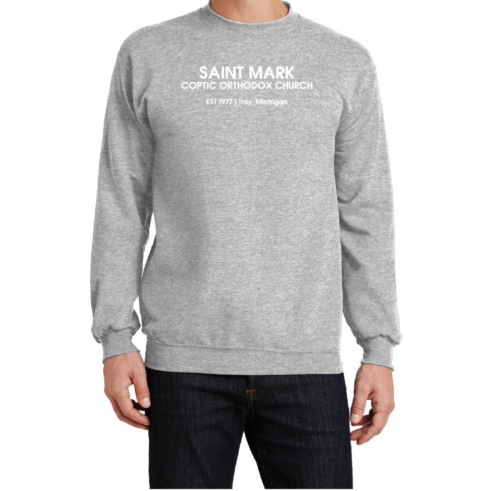 St. Mark EST 1977 Troy, Michigan Adult Crewneck Sweatshirt