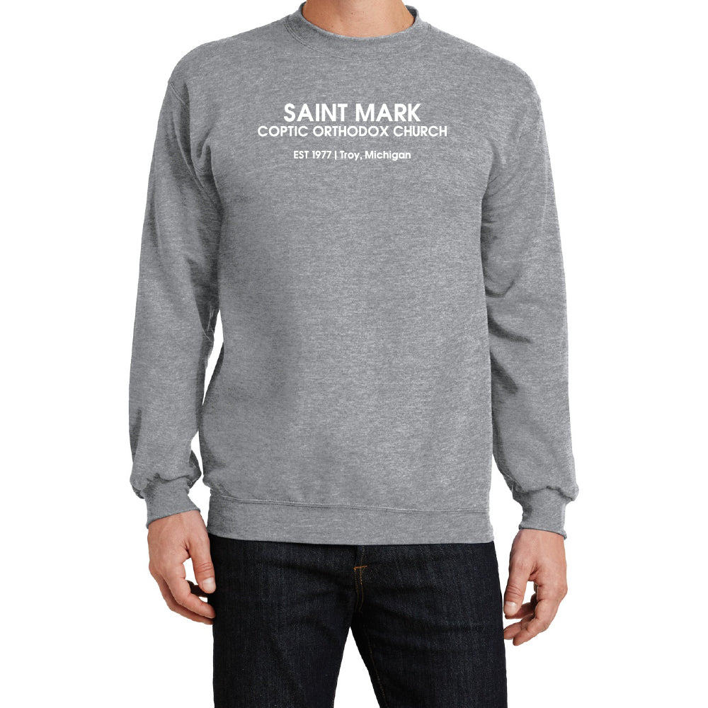 St. Mark EST 1977 Troy, Michigan Adult Crewneck Sweatshirt