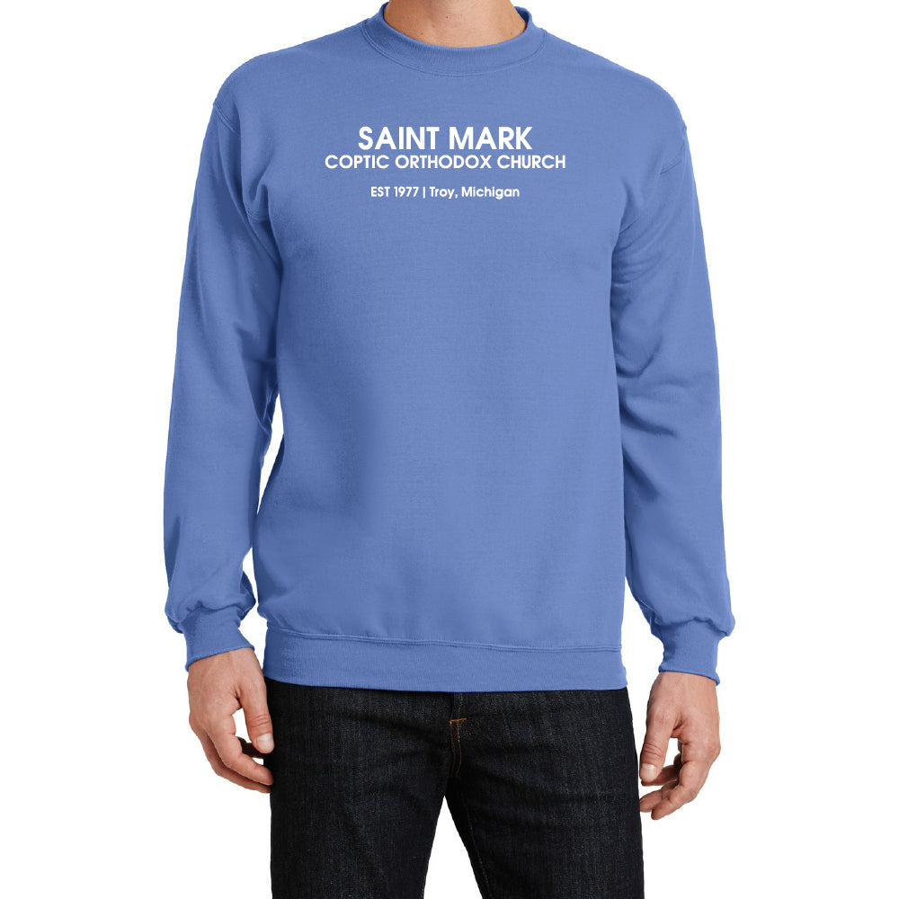 St. Mark EST 1977 Troy, Michigan Adult Crewneck Sweatshirt