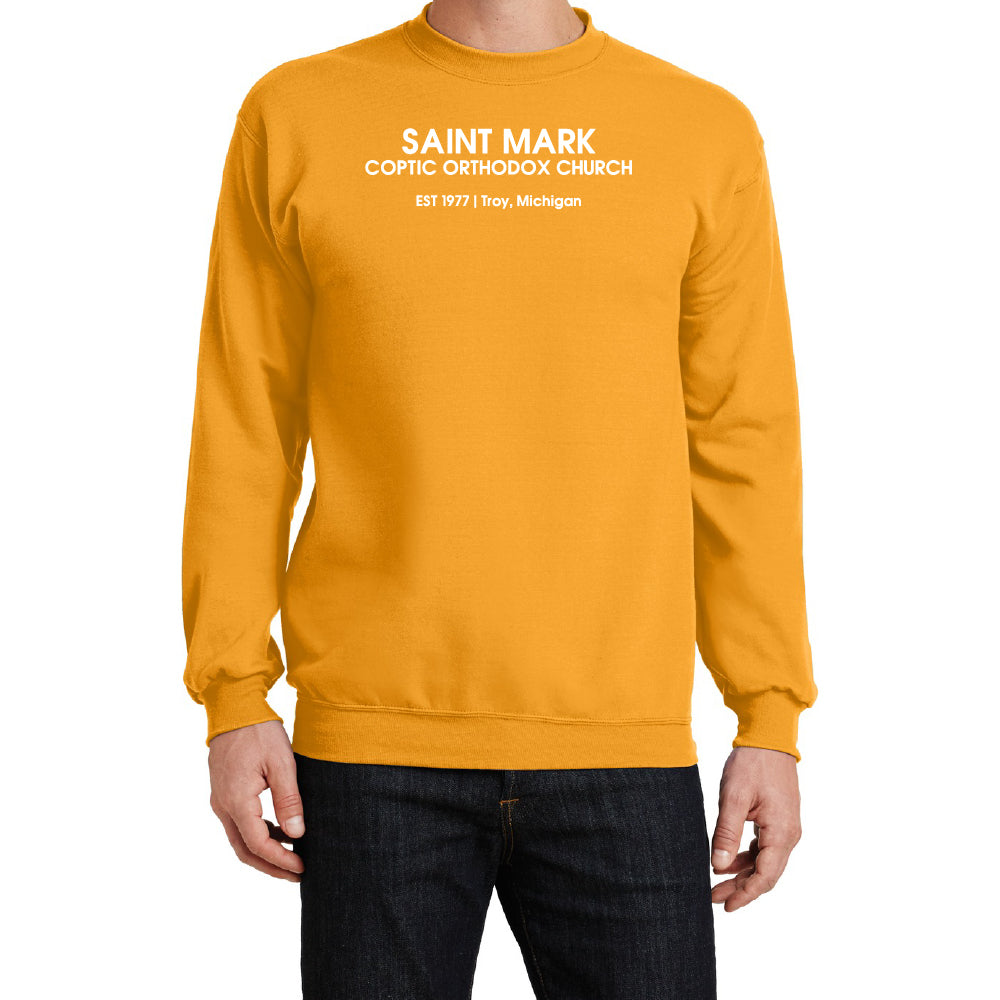 St. Mark EST 1977 Troy, Michigan Adult Crewneck Sweatshirt