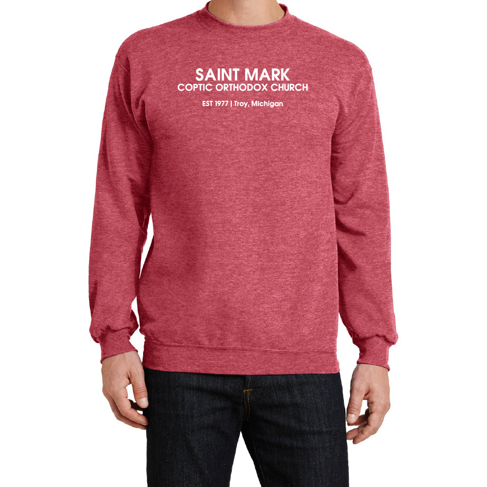 St. Mark EST 1977 Troy, Michigan Adult Crewneck Sweatshirt