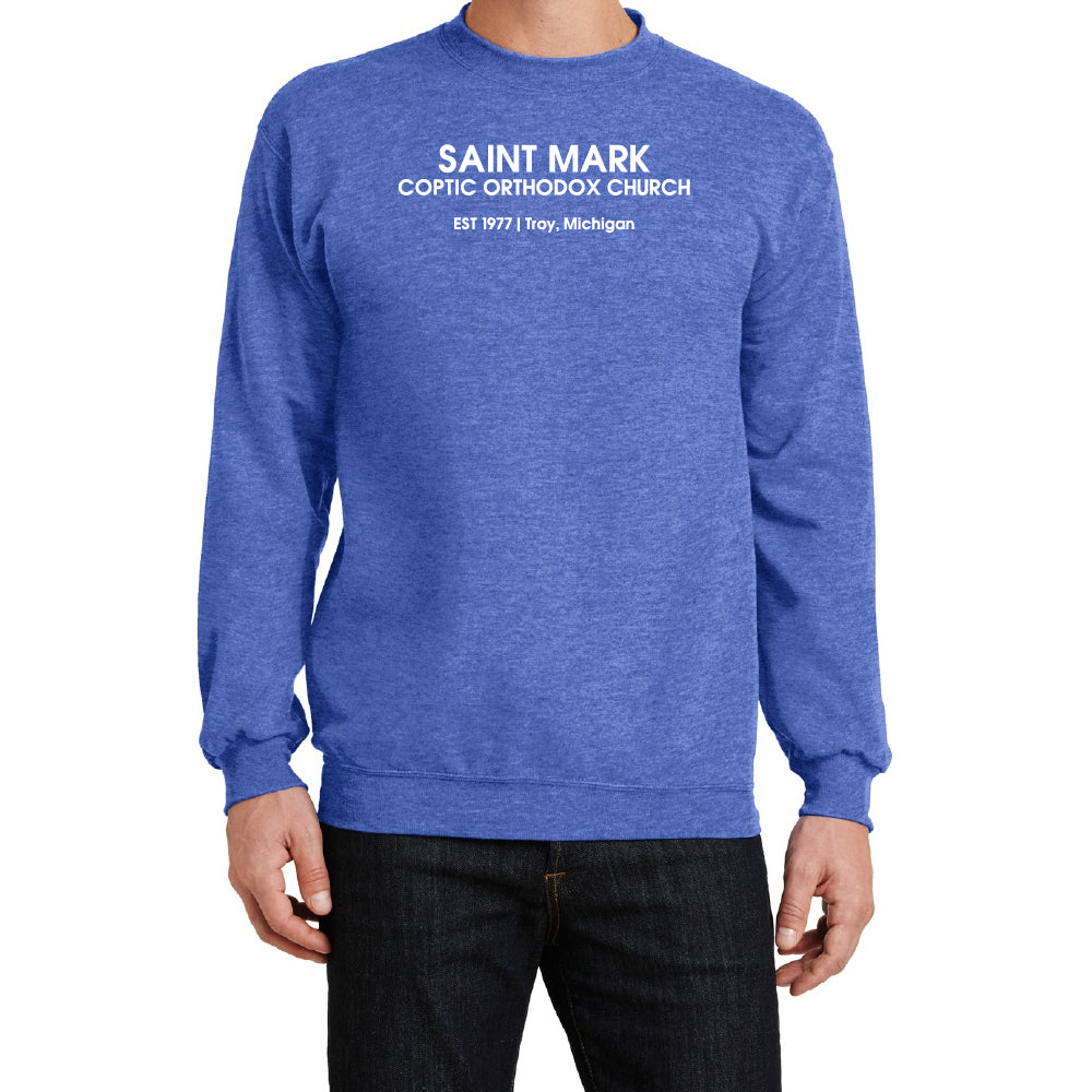 St. Mark EST 1977 Troy, Michigan Adult Crewneck Sweatshirt