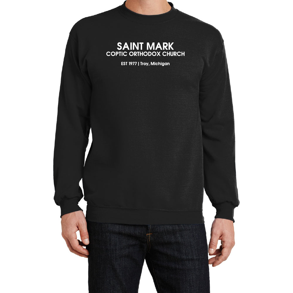 St. Mark EST 1977 Troy, Michigan Adult Crewneck Sweatshirt