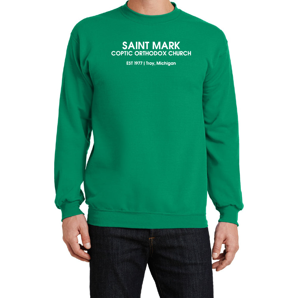 St. Mark EST 1977 Troy, Michigan Adult Crewneck Sweatshirt