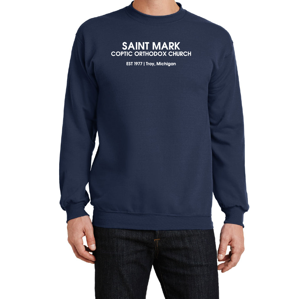St. Mark EST 1977 Troy, Michigan Adult Crewneck Sweatshirt