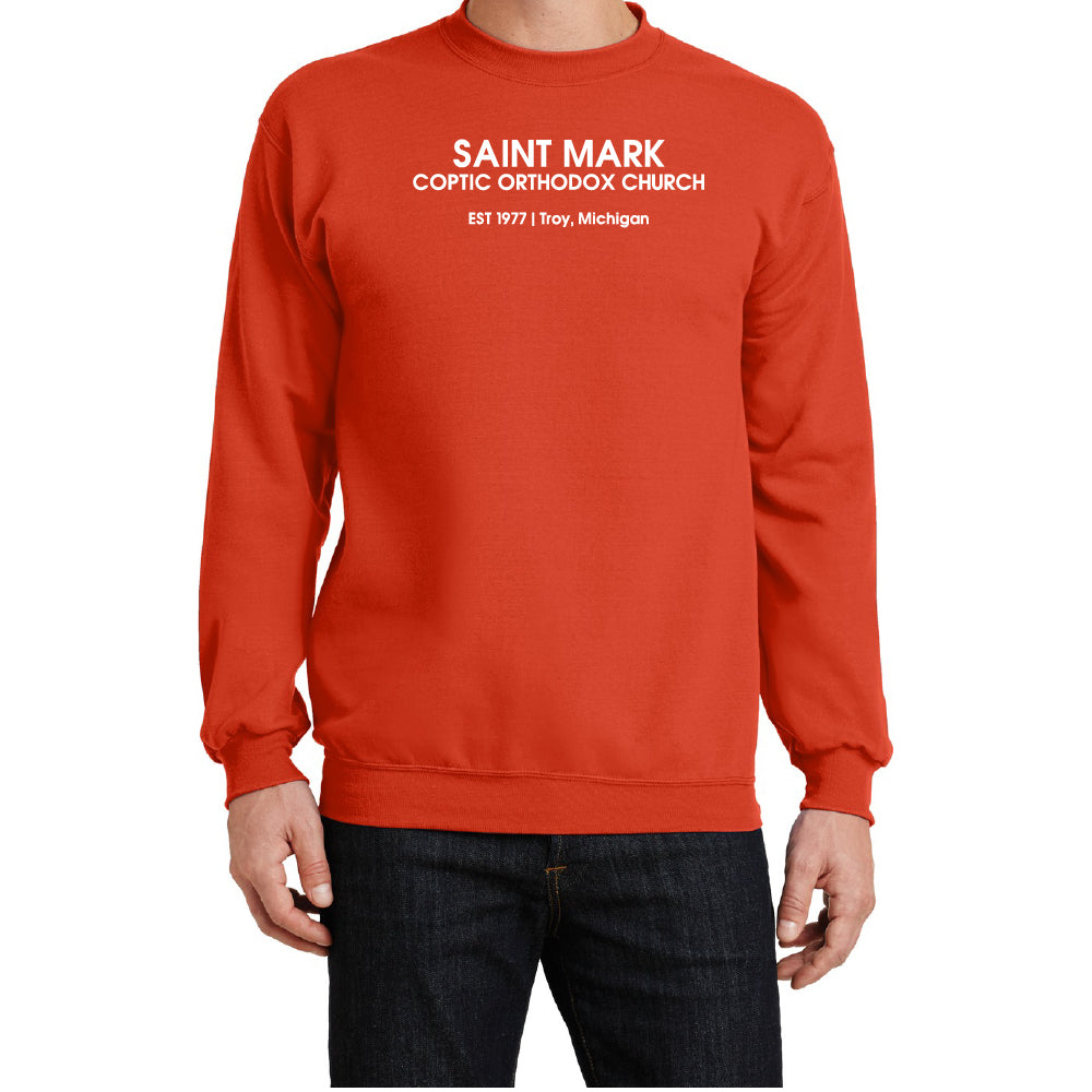 St. Mark EST 1977 Troy, Michigan Adult Crewneck Sweatshirt