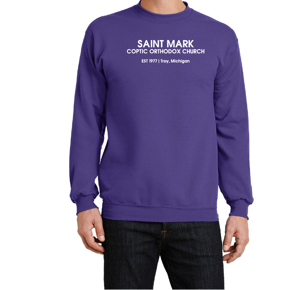 St. Mark EST 1977 Troy, Michigan Adult Crewneck Sweatshirt