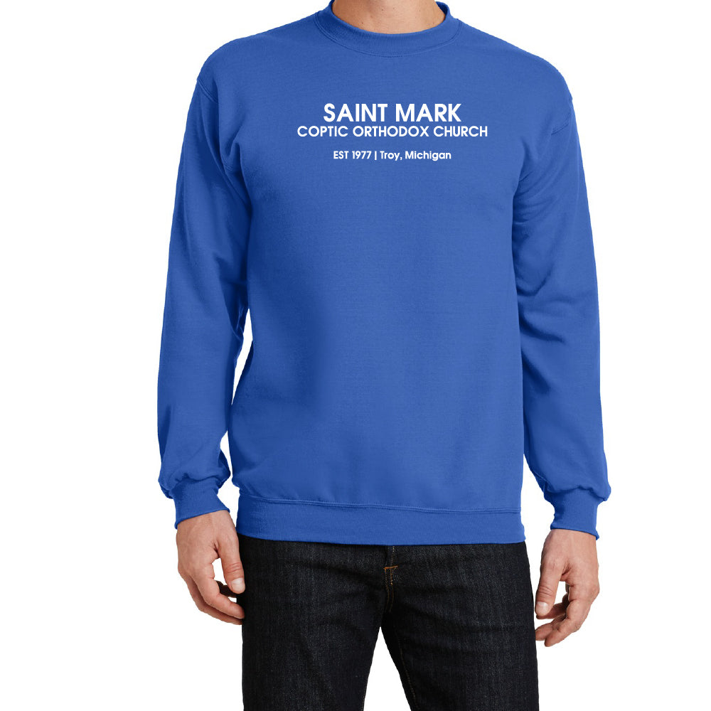St. Mark EST 1977 Troy, Michigan Adult Crewneck Sweatshirt