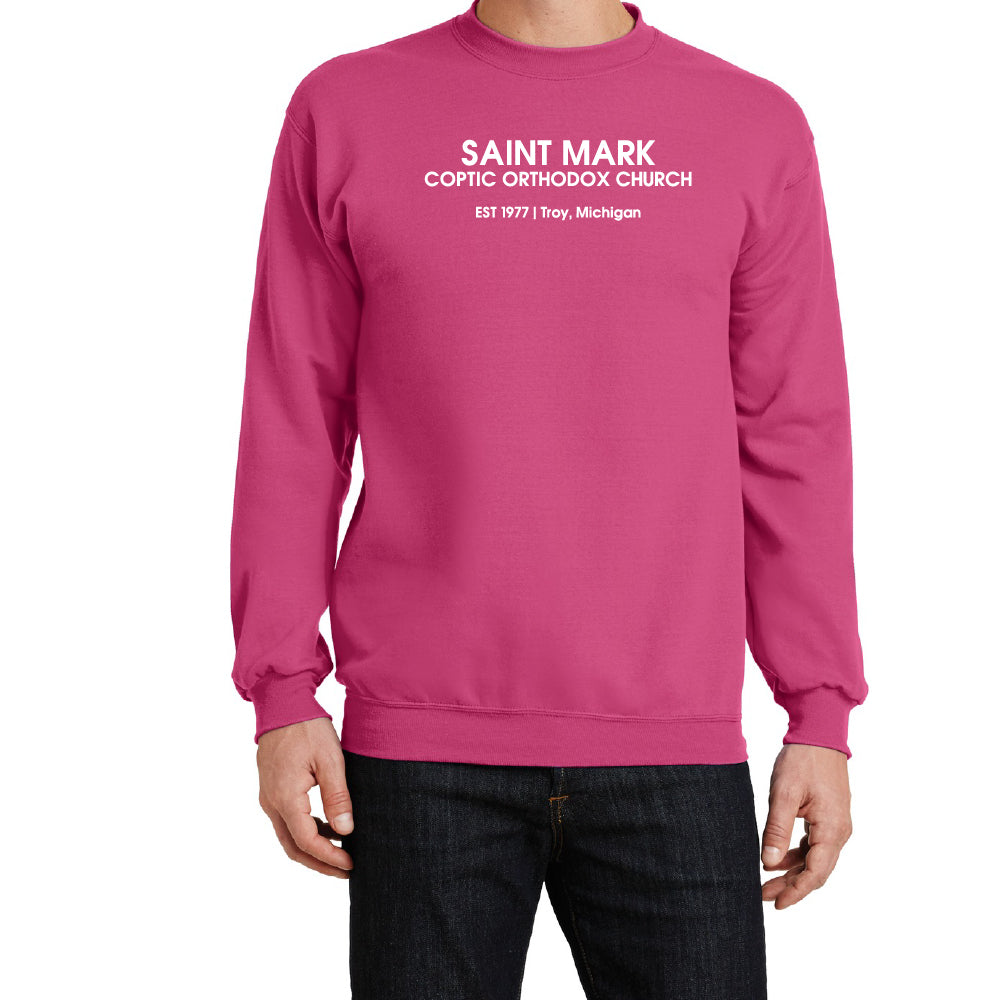 St. Mark EST 1977 Troy, Michigan Adult Crewneck Sweatshirt