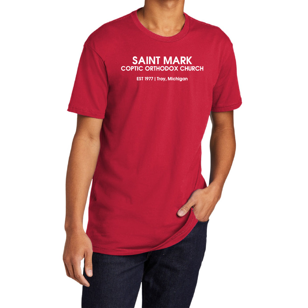 St. Mark EST 1977 Troy, Michigan Essential Adult Short Sleeve Shirt