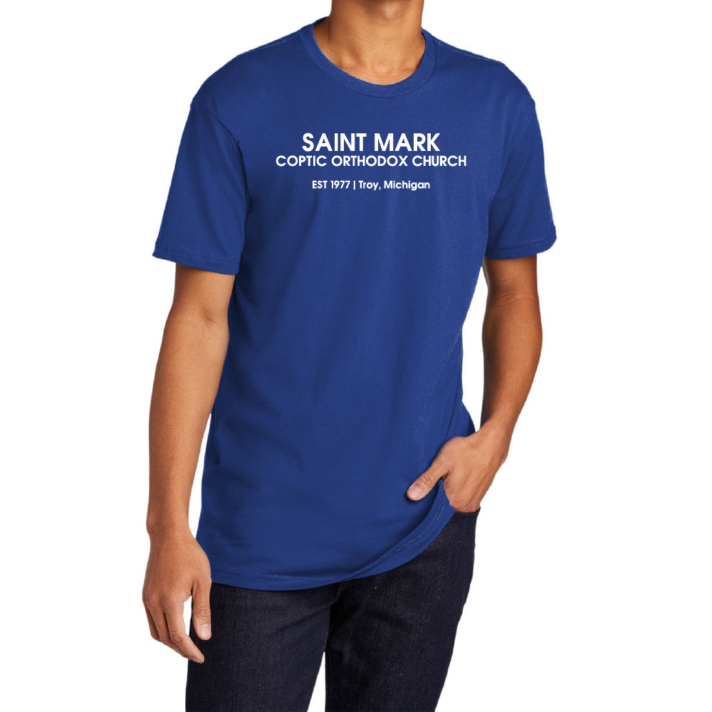 St. Mark EST 1977 Troy, Michigan Essential Adult Short Sleeve Shirt