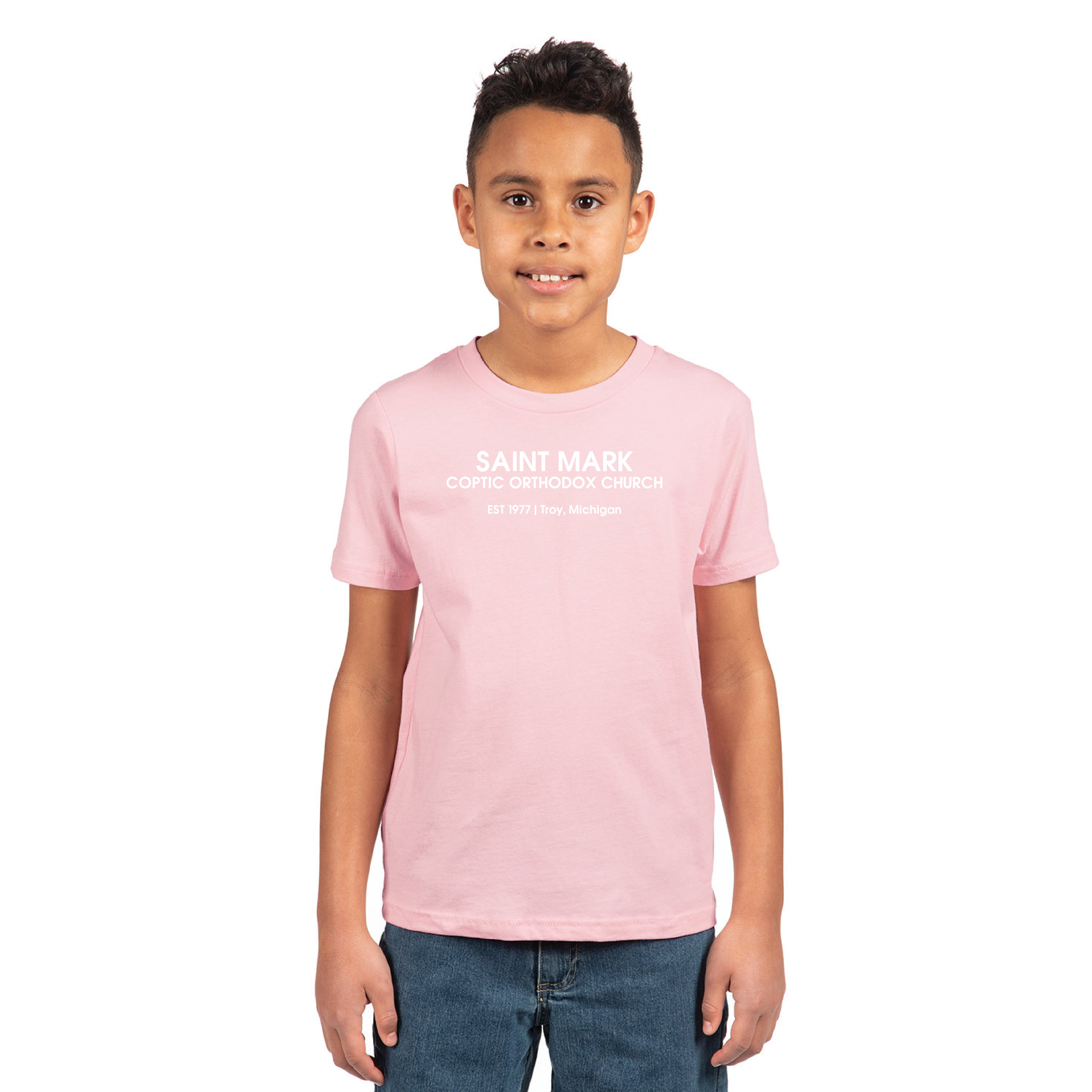 St. Mark EST 1977 Troy, Michigan Essential Youth Short Sleeve Shirt
